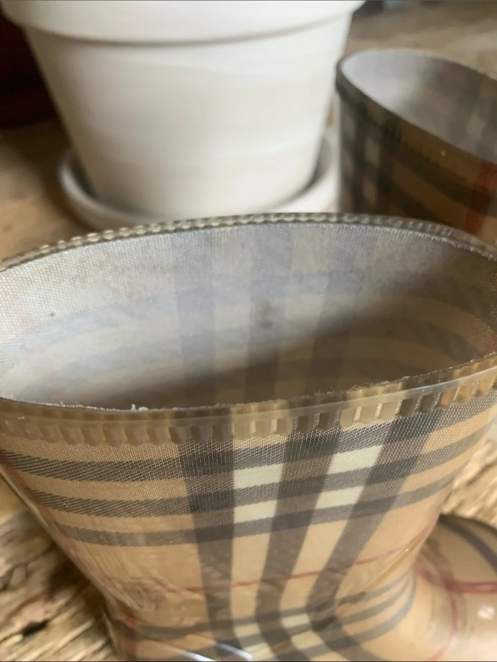 Burberry Beige Nova Check Kids Rain Boots with Black Soles 8.5
